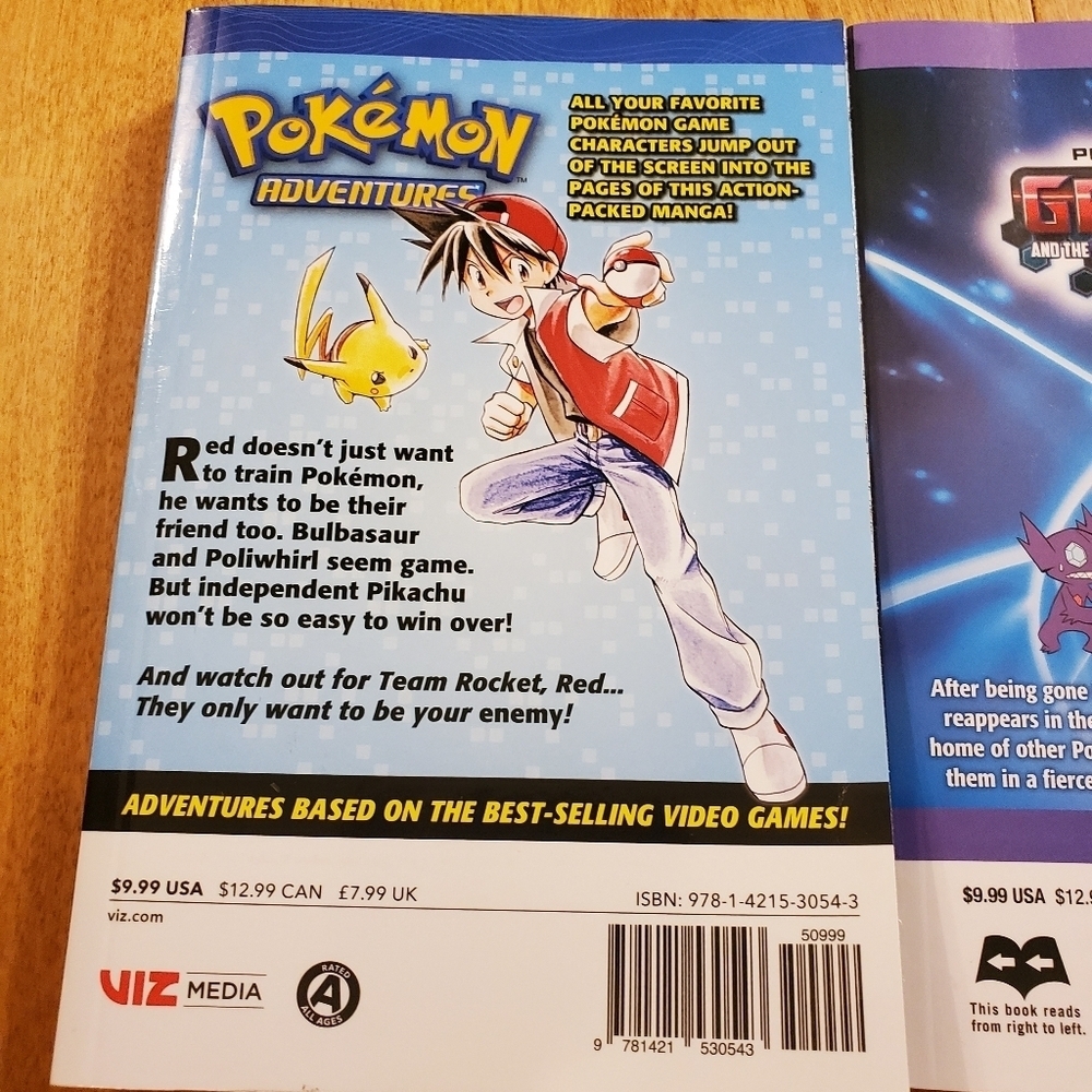 Pokemon Adventures Volume 1 Manga Perfect Square Viz Media Pikachu Team Rocket - Picture 2 of 3